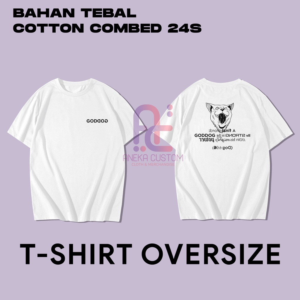 Kaos Oversize God-dog Versi 2 Baju Tshirt Manhwa Outfit Oversize