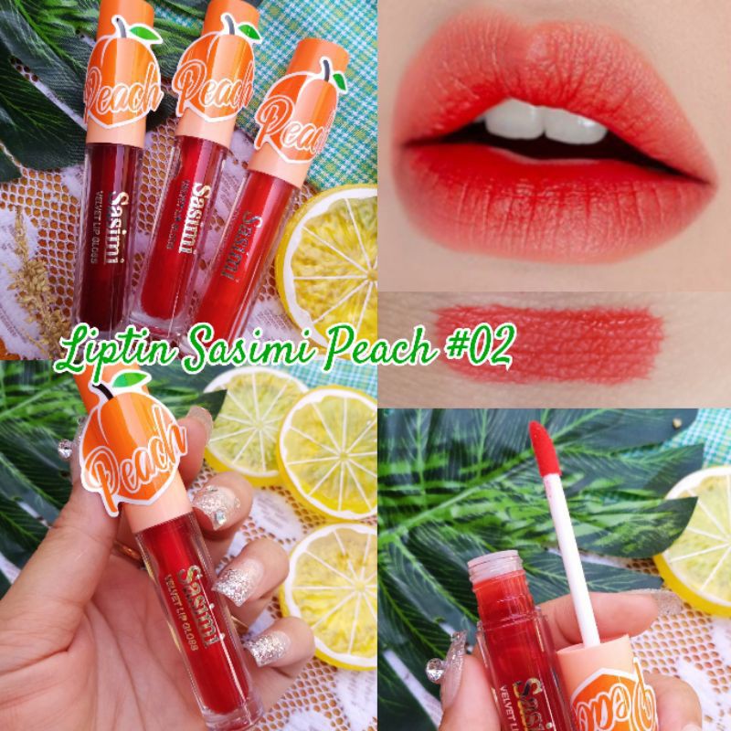 ( BISA PILIH WATNA ) LIPTINT SASIMI LIP AND CHEK TINT JUICY PEACH LIPGLOSS LIPCOLOUR SASIMI PEACH