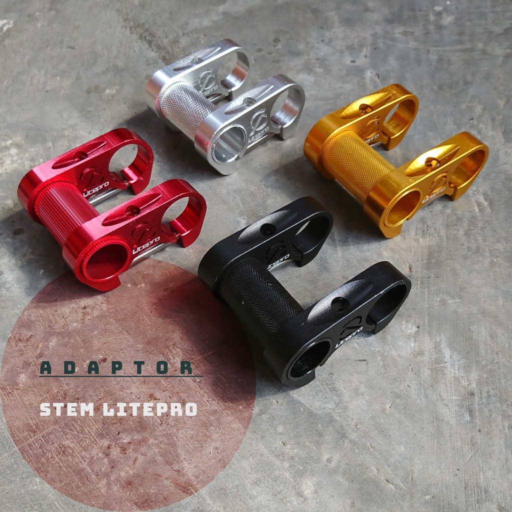 Adaptor Stem Litepro untuk Seli Sepeda Lipat 25.4 mm