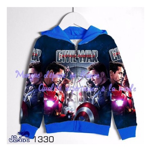 fashion kids J2 Hoodie Jacket 1330 / sweater / jaket kupluk anak civil war