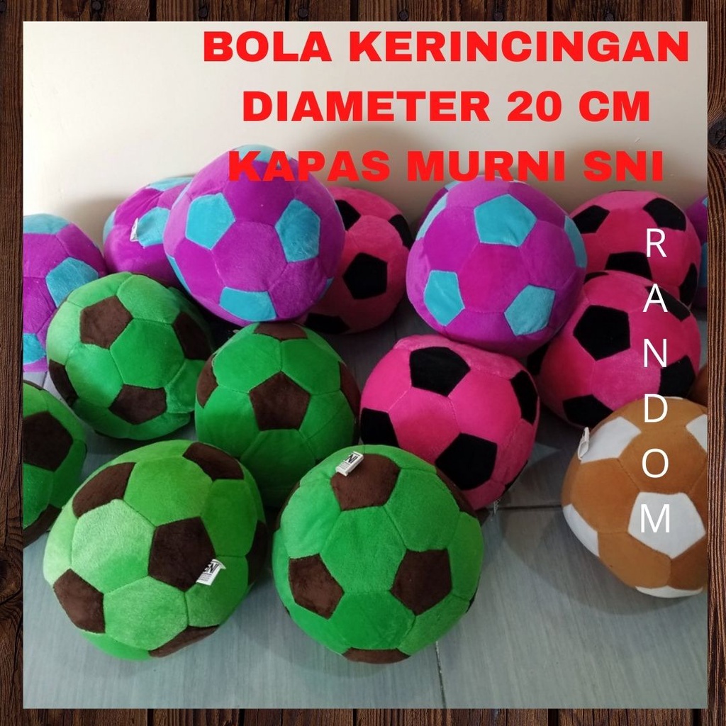 Mainan Anak Boneka Bola Isi Kerincingan Isi Dacron Murni Standar SNI
