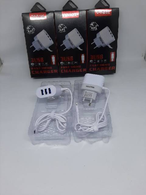 Charger 3 Usb Port Original 3in1