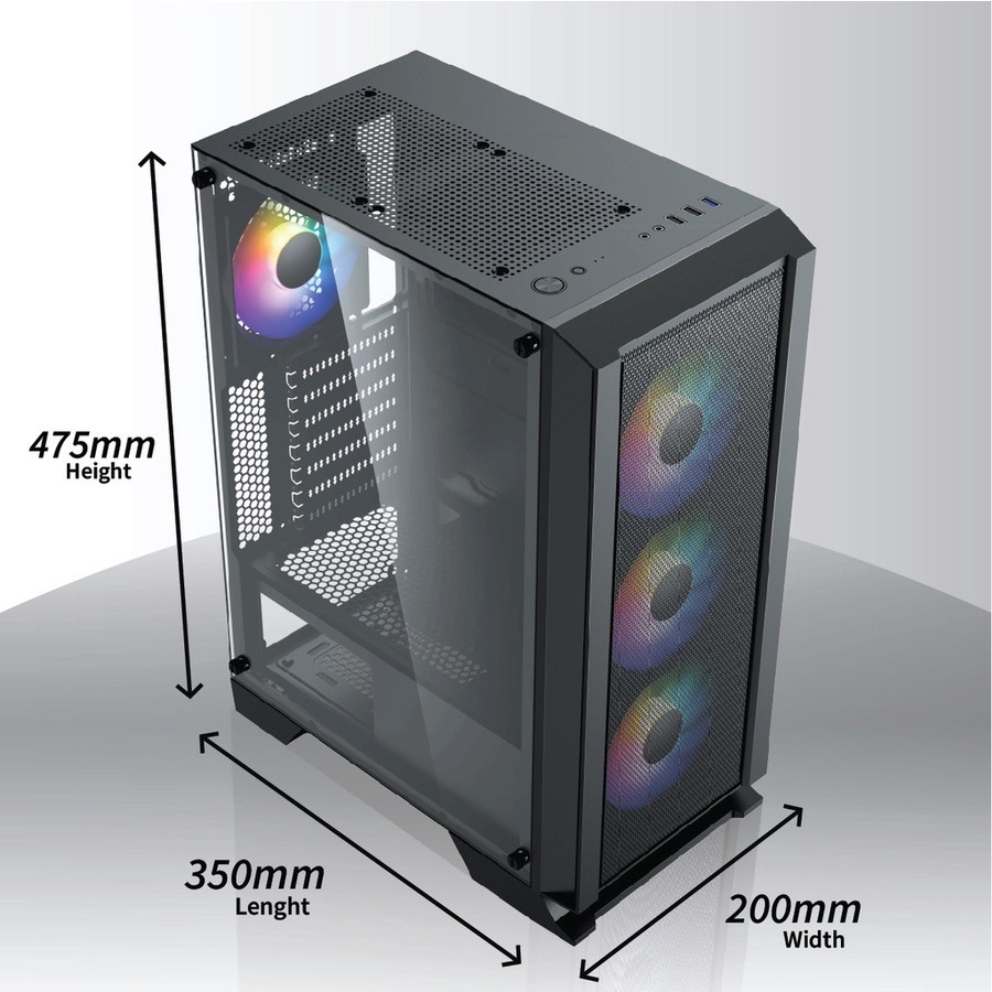 Casing Infinity Nebula V4 ATX Gaming PC Case