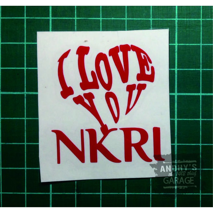 

Sticker Indonesia I Love You NKRI 1