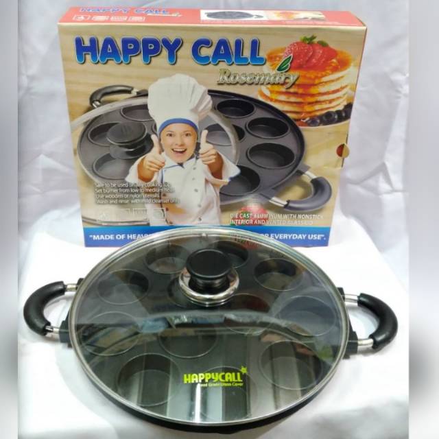 Original Happy Call Cetakan Kue Lumpur Apem Cubit 12 Lubang
