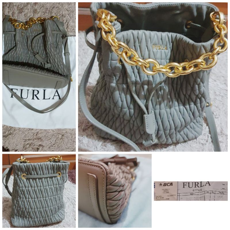 preloved bucket bag furla original