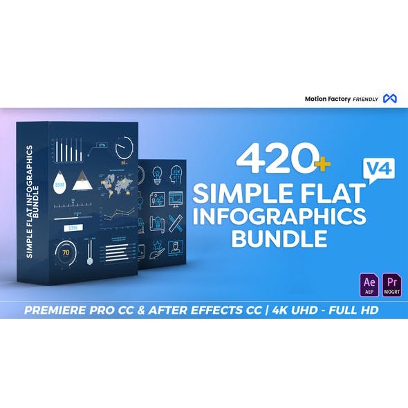 Motion Factory Simple Flat Infographics Bundle V4 Extension