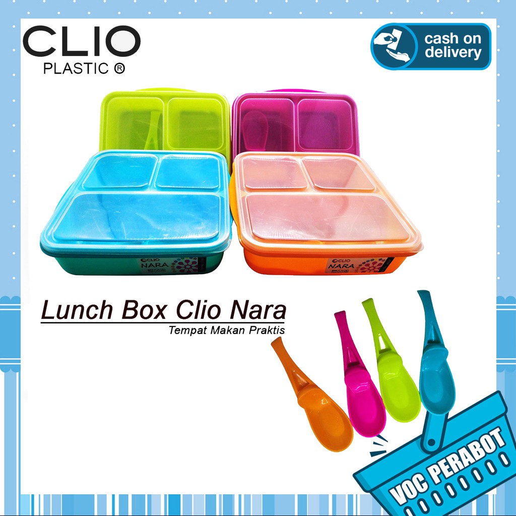 CLIO LUNCH BOX NARA + SENDOK tempat makan anak - PERABOT