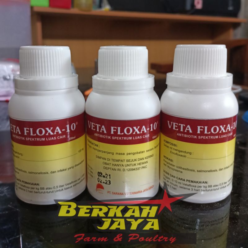 Enro Veta Floxa 10 Enrofloxacin Obat Hewan Spektrum Luas