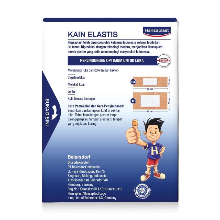 HANSAPLAST Plester Kain Elastis Mix 10s / Plester Luka Hansaplast