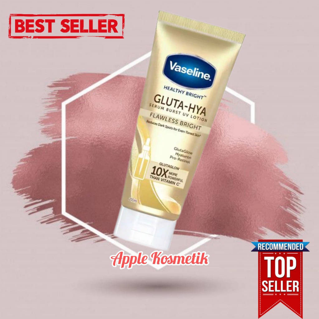 Vaseline Gluta Hya Flawless Bright 200ml BPOM - APPLE_KOSMETIK