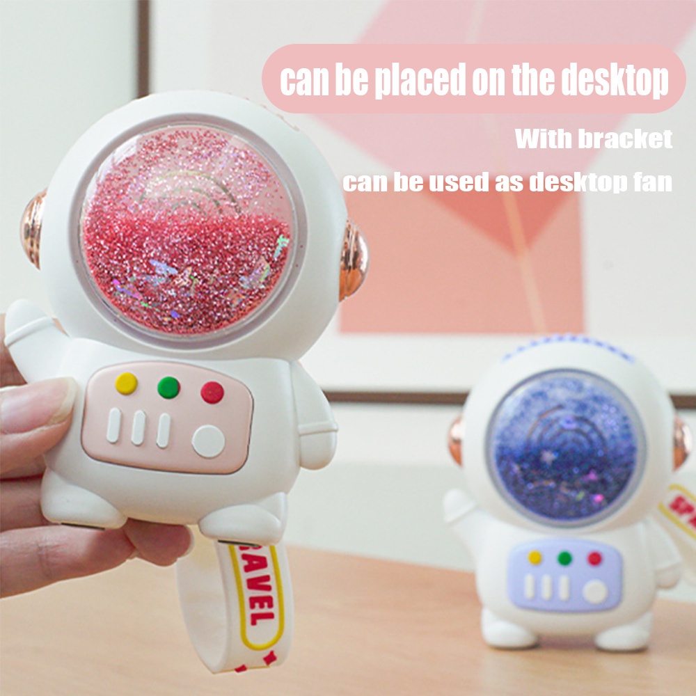New Astronaut Kipas Lucu Kipas Angin Portable Astronaut Mini Fan Hanging Neck Fan Charge Usb