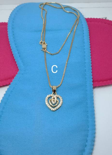 AL39 Kalung xuping wanita lapis emas UK 45 cm