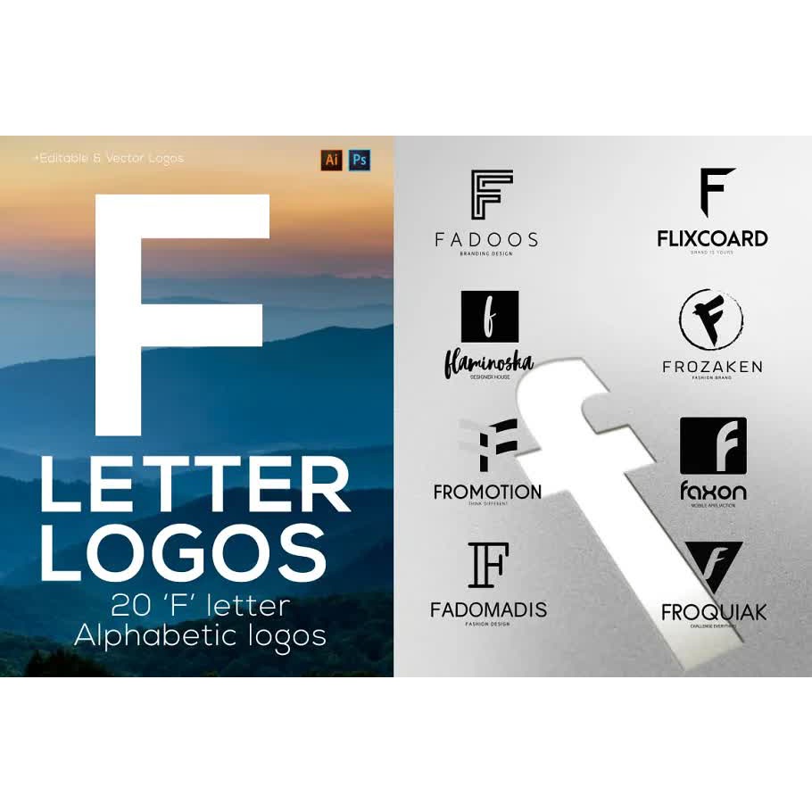 520 A To Z Logos Bundle - Photoshop &amp; Illustrator