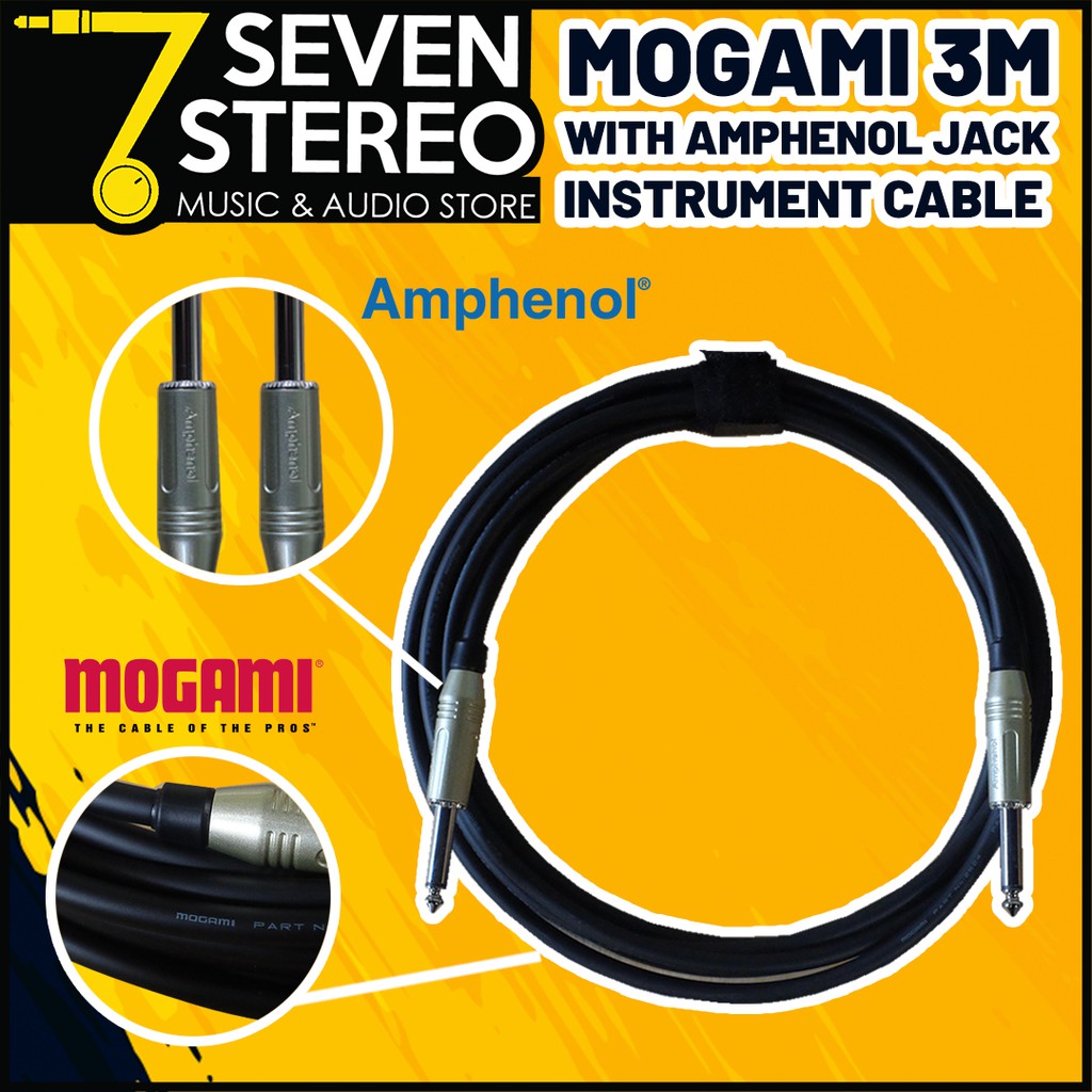 Mogami 2524 Original Japan - Amphenol Plug Intrument Cable 3 Meter