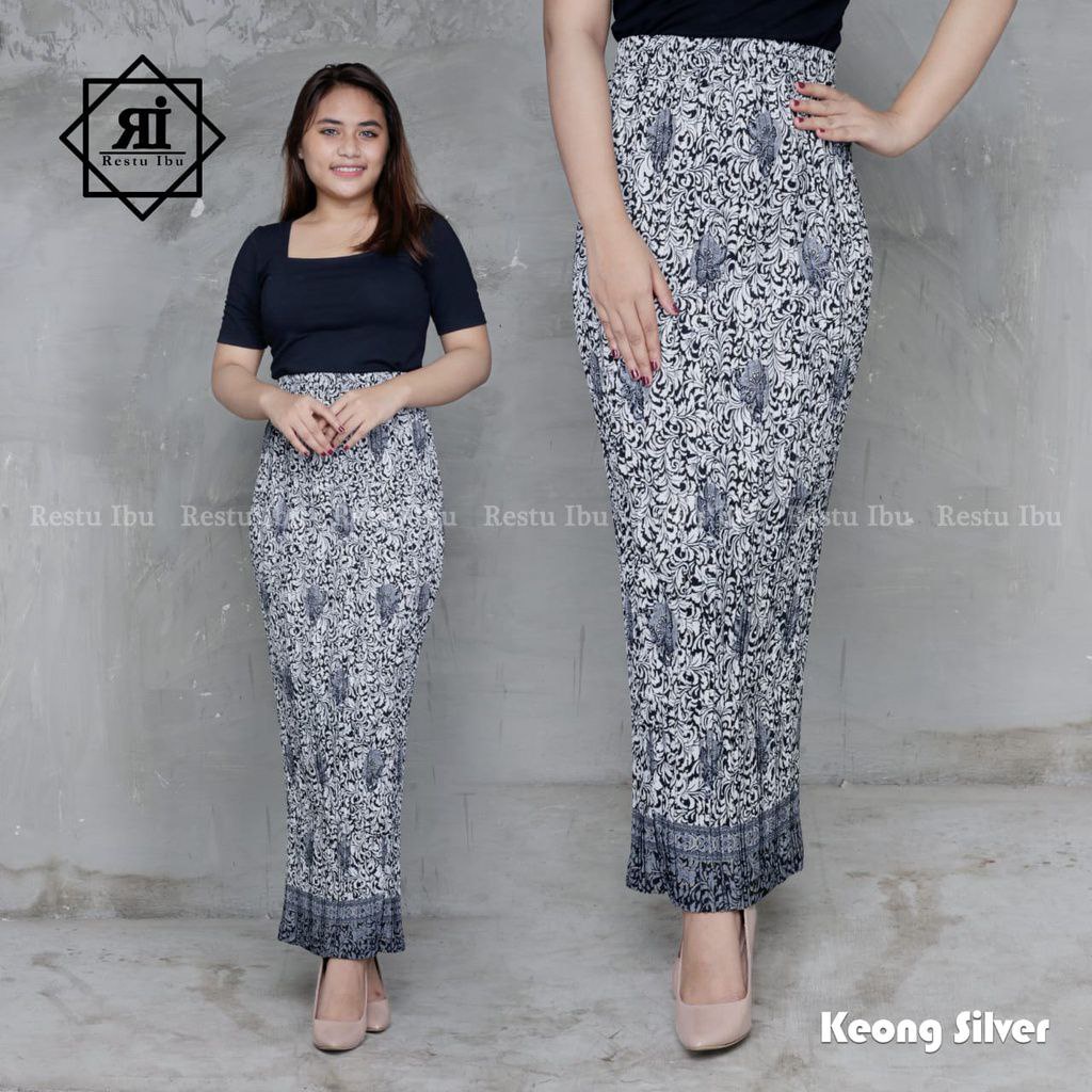 Rok Plisket Batik/ Rok Plisket/ Bawahan Kebaya/ Rok Kebaya/ Rok Wisuda/ Klabang Tosca