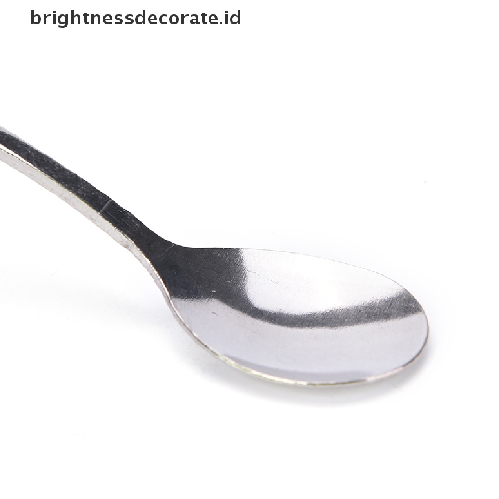 Sendok Es Krim / Teh / Kopi Bahan Stainless Steel Dengan Gagang Panjang 16cm