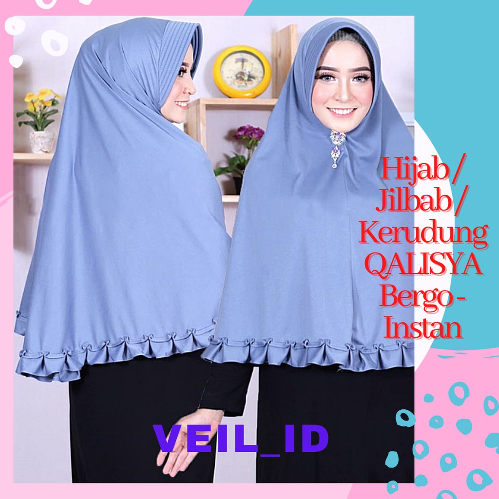 Hijab Jilbab Kerudung Instan Bergo Dewasa Polos - HIJAB QALISYA