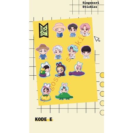 

[Min 3 set]Singosari stickies tinytan/sticker vynil/sticker mini/sticker laptop/sticker hp