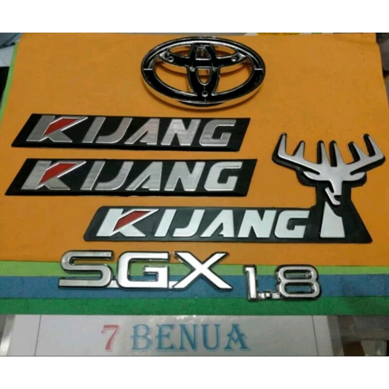 LOGO/EMBLEM TOYOTA KIJANG GRAND EXTRA SGX 1.8 THN 1996 DEPAN SAMPING/BELAKANG
