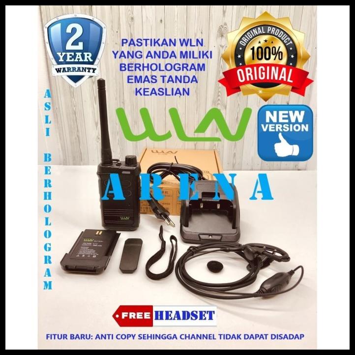 Walkie Talkie Ht Wln Two Way Vhf Radio Long Range Asli Berhologram Wln