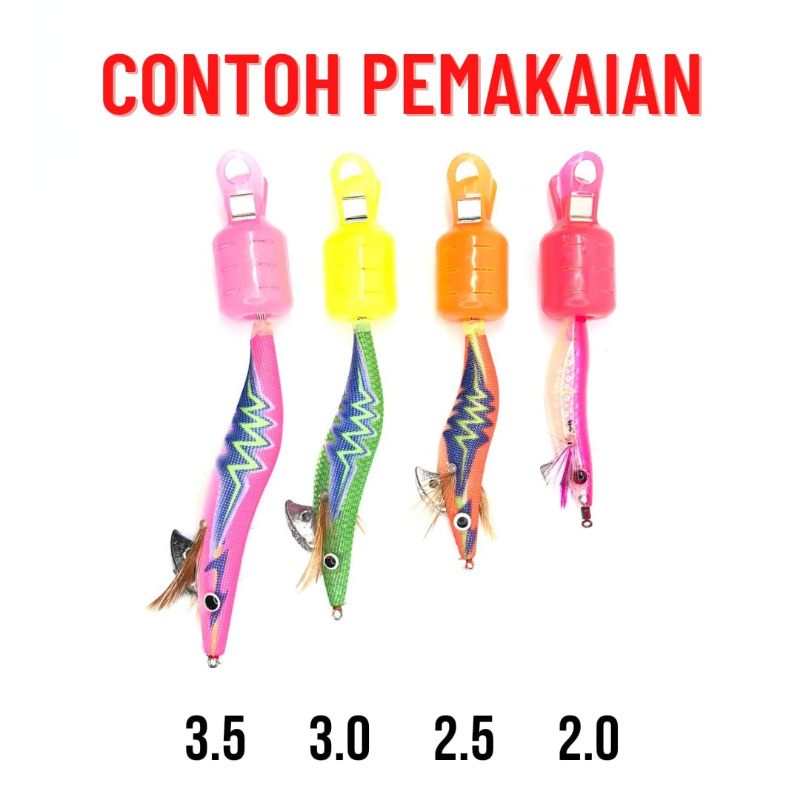 1 Set Carabiner + 4 Pelindung Kail Egi