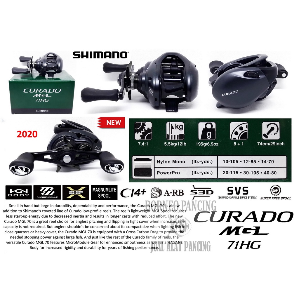 Reel Baitcast Shimano CURADO MGL 71HG
