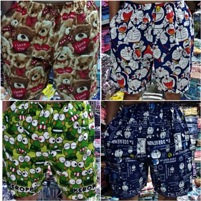 ISANNY ALL SIZE CELANA SANTAI RANDOM/CELANA PENDEK DEWASA/CELANA HAWAII/READY STOK