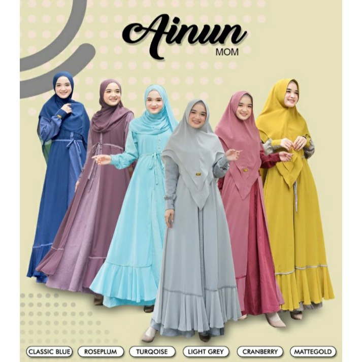 gamis set outer set pasmina (ainun) ori by glow
