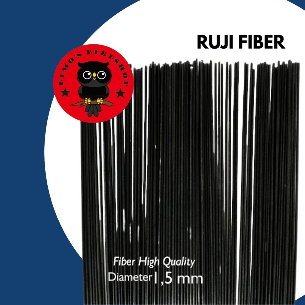 RUJI FIBER 2 MM HITAM STIK SANGKAR KANDANG BURUNG JERUJI SANGKAR