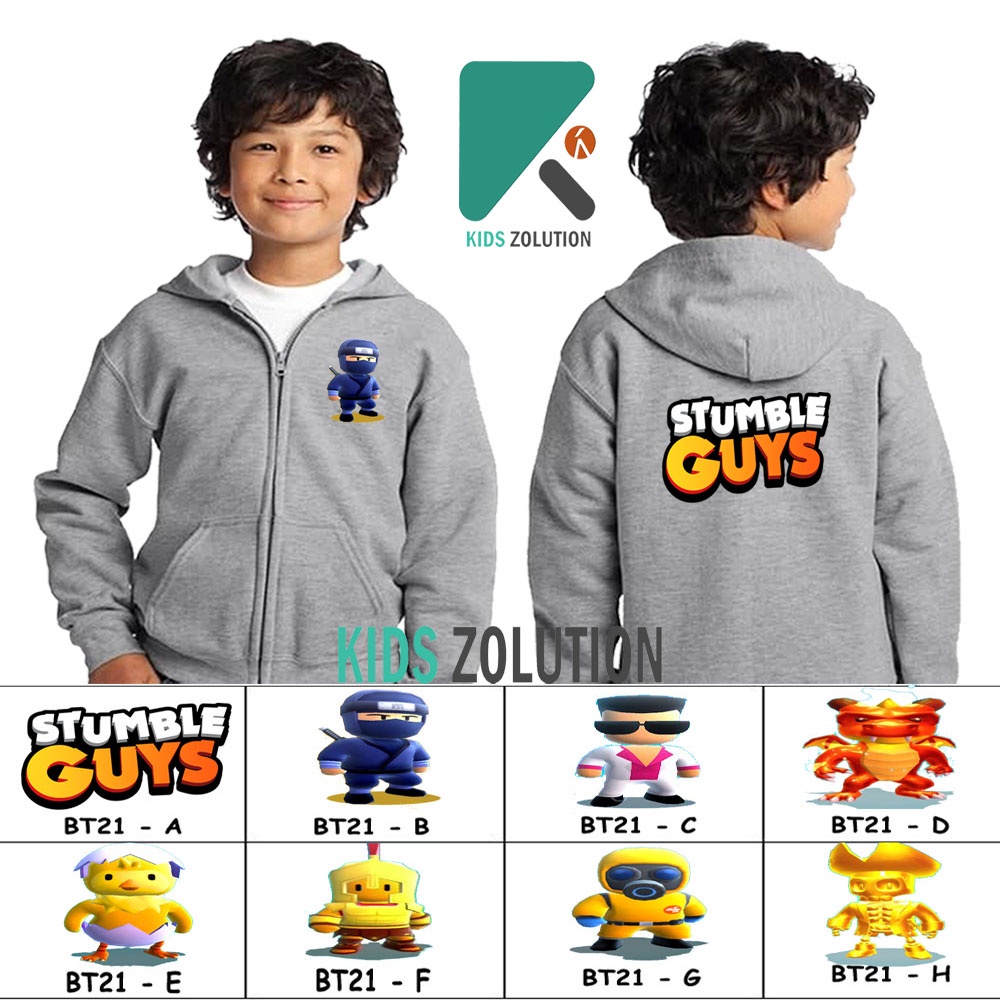 Jaket Stumble Guys / Jaket Anak Stumble Guys / Sweater Anak Stumble Guys / Hoodie Anak Stumble Guys 