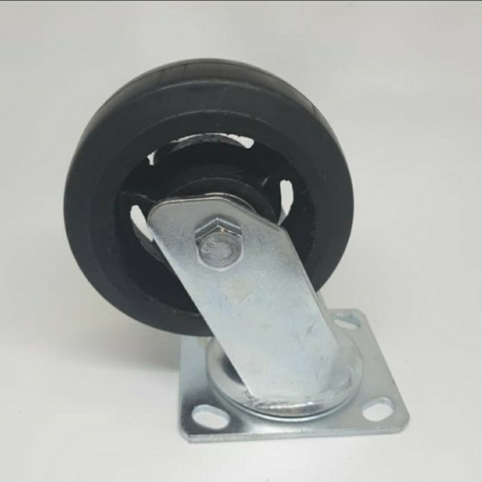 Roda Troli Karet Heavy Duty 5 inch Hidup putar