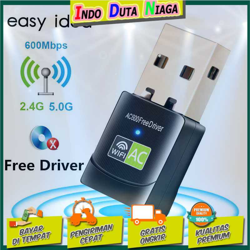 IDN TECH - EASYIDEA Mini USB WiFi Transmitter Receiver Dongle 600Mbps - WL4