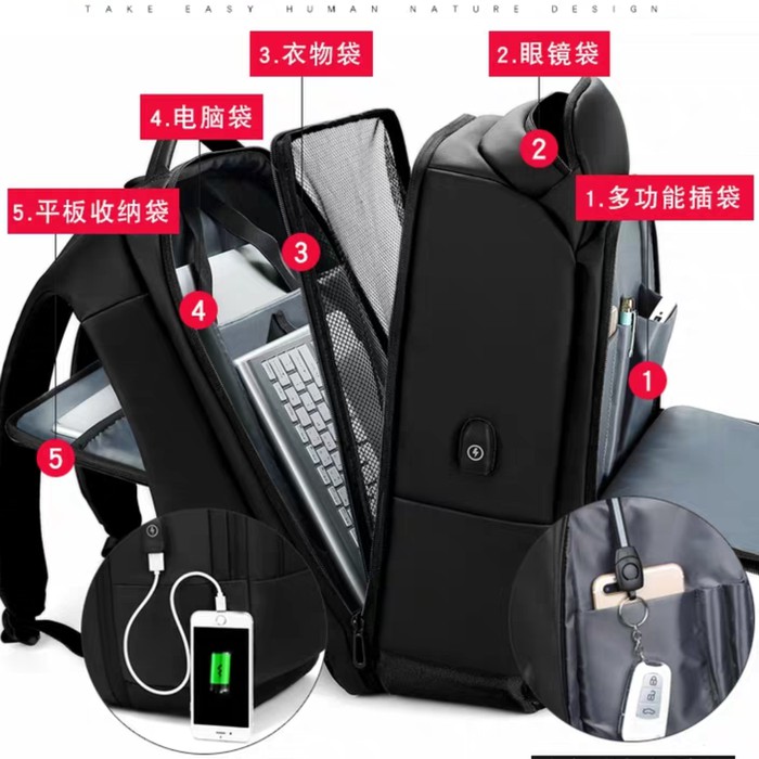 Tas Ransel Multifungsi Smart Backpack Tas Ransel Pria ROYCE