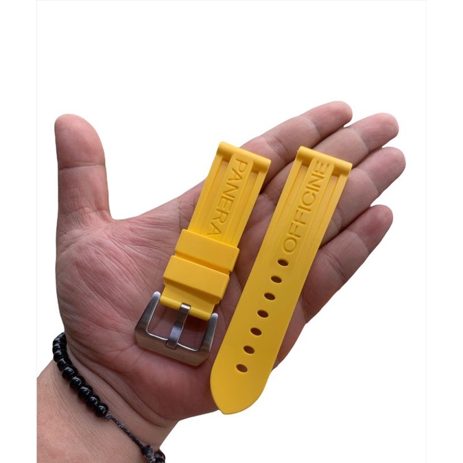 Strap Tali Jam Tangan Panerai Rubber kuning Lumited sangat