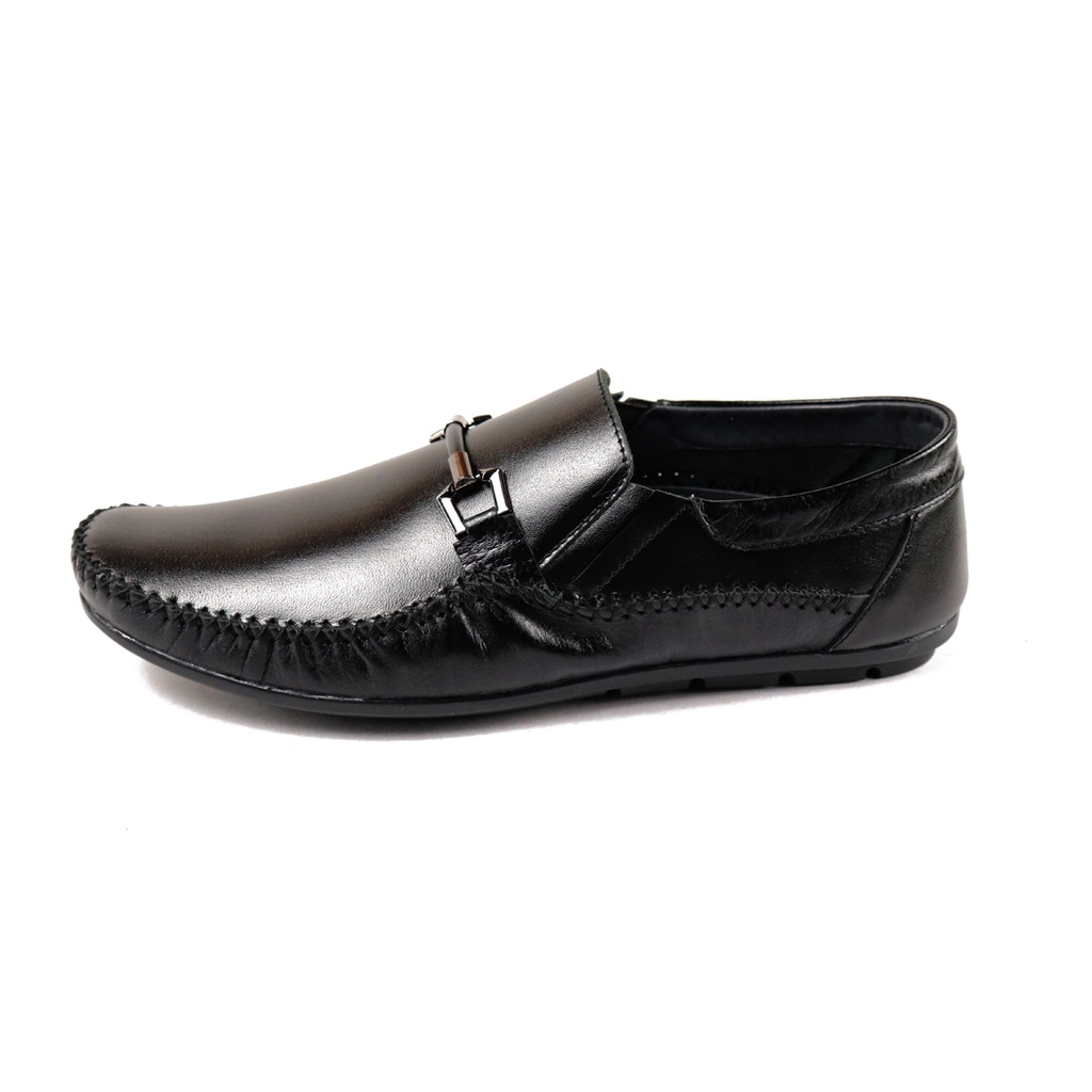 Sepatu Pria Kasual Slip On Pantofel Loafer Kulit Asli KEYTON JLS962 Original