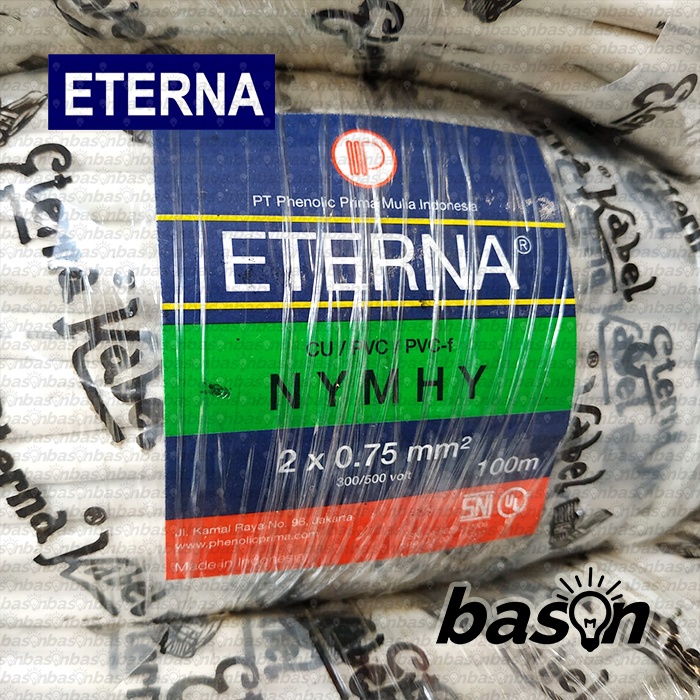 Eterna NYMHY 2 x 0.75mm @ 100 meter - TIDAK DI ECER