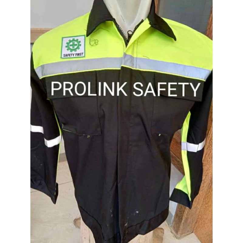 SERAGAM BAJU SAFETY DONGKER KOMBINASI STABILO RESLETING BARU