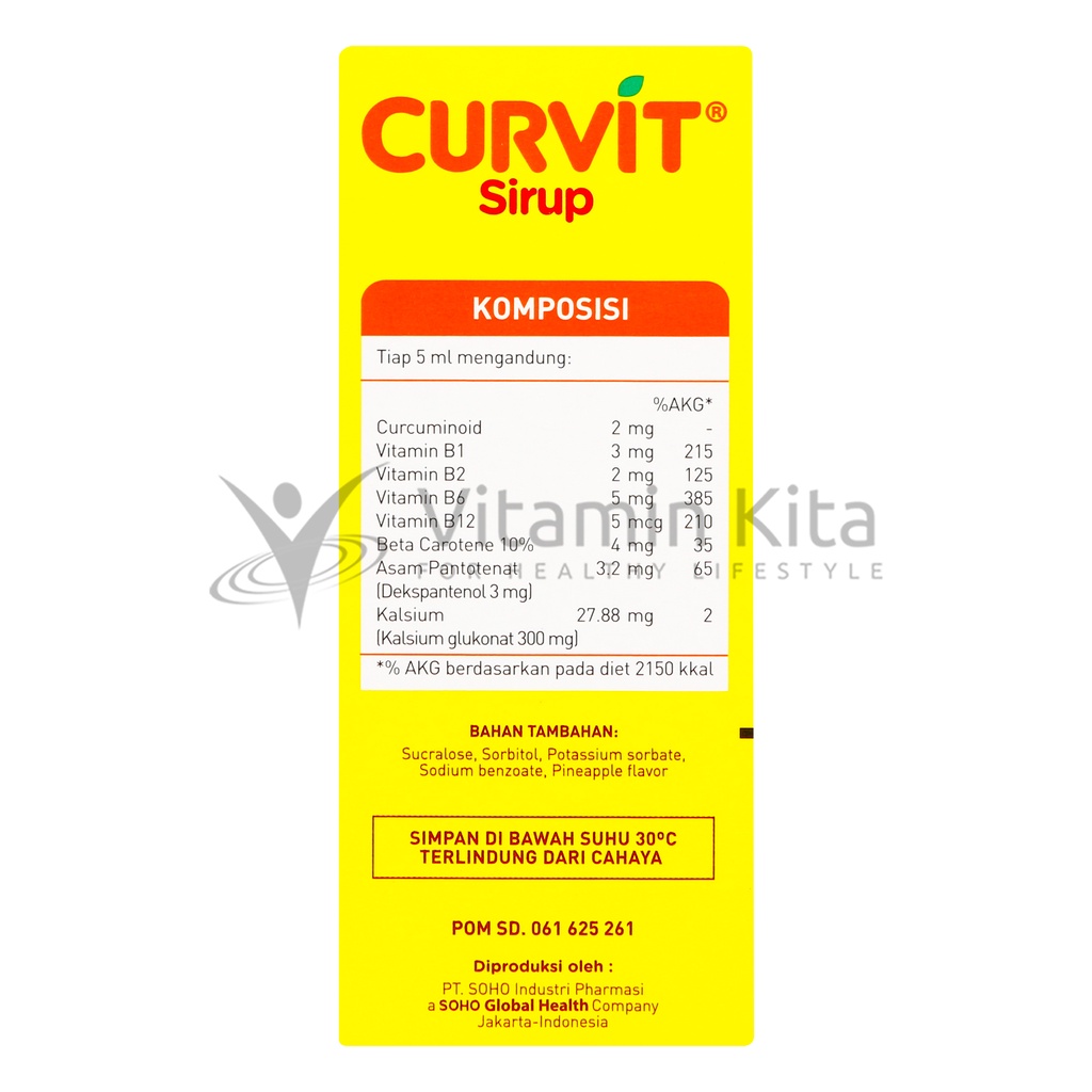 CURVIT Multivitamin anak SYRUP 60 ML I Penambah Nafsu Makan Anak