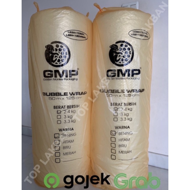 

tAe Bubble Wrap Merk GMP 2,3 KG x 50 MTR x 1,25 MTR Murah, Ekonomis