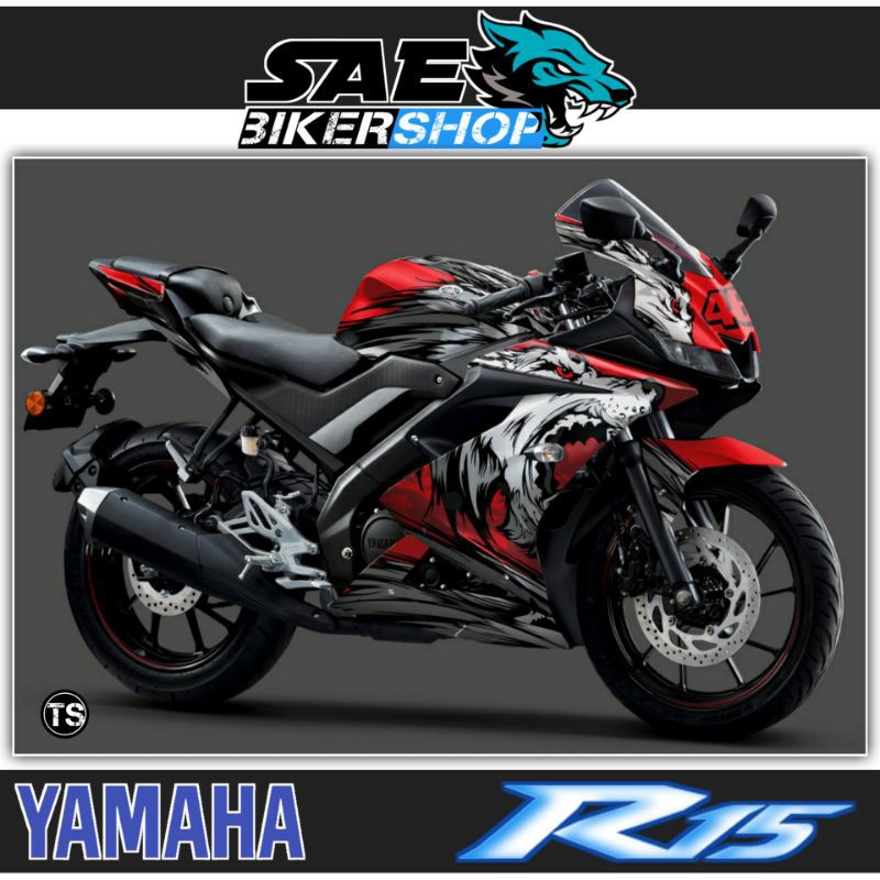 DECAL FULLBODY R15 V3 RED WOLF - SRIGALA MERAH