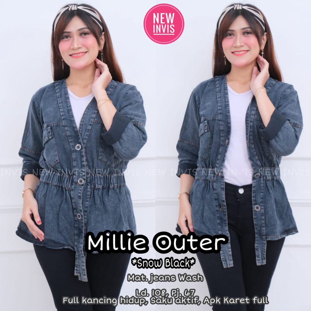 Outer Jeans Wanita Dewasa Terlaris Atasan Wanita Lengan Panjang Terbaru Jeans Outer Modern Kekinian 