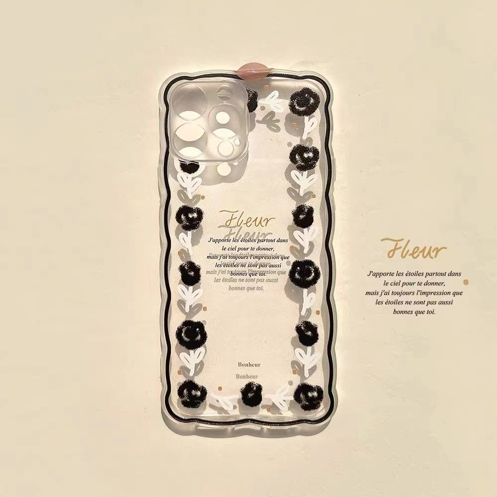 Soft Case Silikon Transparan Motif Bunga Untuk iPhone 13 / 12 Pro Max / 11 / XS / XR / X / 8 / 7 / 6S / Plus