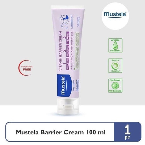 Mustela Barrier Cream / Diaper Rash Cream Ruam Popok 100ml