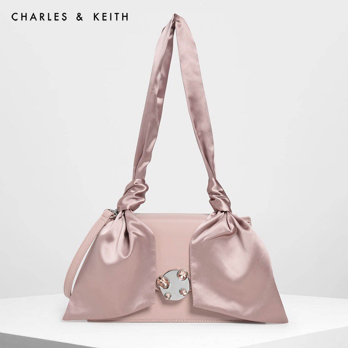 MM 6170 Pink Charles & Keith Ribbon Shoulder Bag