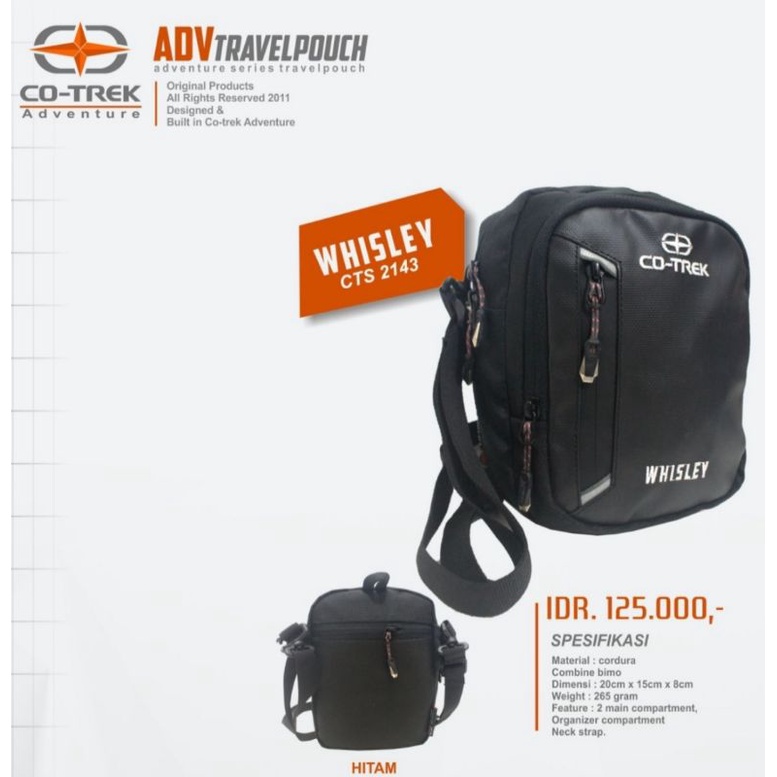 Tas selempang outdoor hiking original Co-trek Whisley