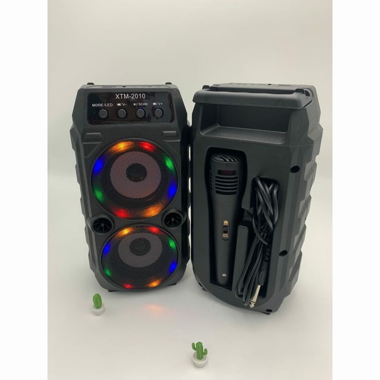 COD SPEAKER WIRELESS BLUETOOTH PROTABLE XTM-2010 LED PLUS MIC KARAOKE X-BASS / SPEAKER SALON AKTIF XTM-2010 / SPEAKER KARAOKE XTM-2010