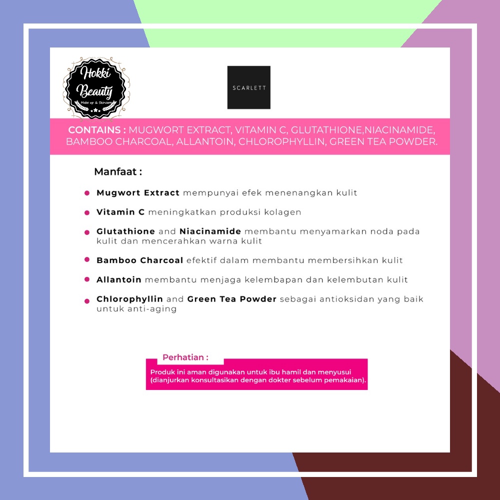 Scarlett Whitening Herbalism Mugwort Mask - Seriously Soothing &amp; Hydrating Gel Mask Be Happy and Pretty!