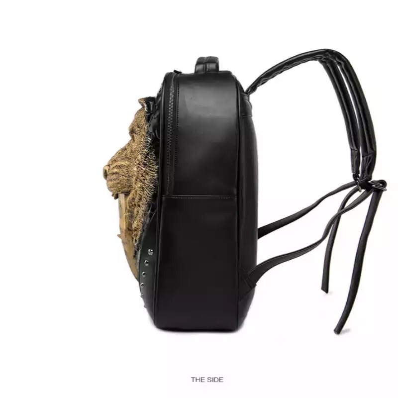 TAS RANSEL IMPORT PRIA WANITA TIGER 3D LEATHER ROCK PUNK ASIA EROPA AMERIKA