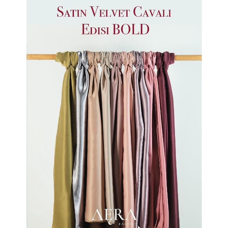 1 Meter Kain Satin Velvet Cavali By Roberto Cavali Edisi Bold